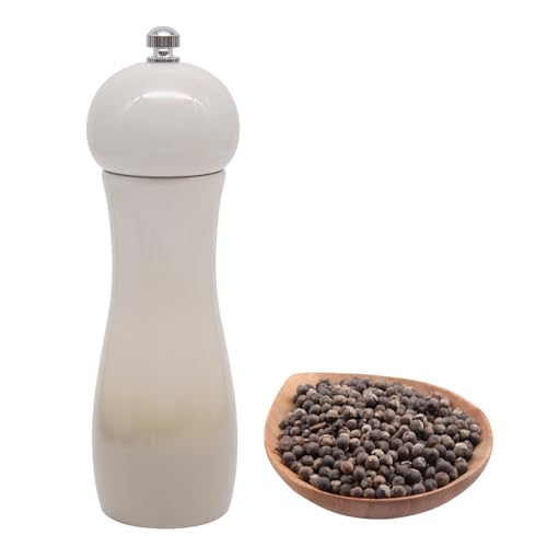 Moulin a Poivre et Sel, Moulin Sel Poivre Bois, Réglables Avec Broyeur à épices en Céramique Manuel Moulins à Épices Pour Sel de Mer, Piment, Poivre (15 cm)
