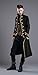FunParrot Men's Steampunk Vintage Tailcoat Jacket Gothic Victorian Frock Coat Uniform Halloween Costume (Black, 2XL)