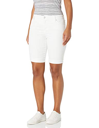 Bandolino Women's Mandie 5 Pocket Denim Bermuda Short, Bright White, 8 Regular