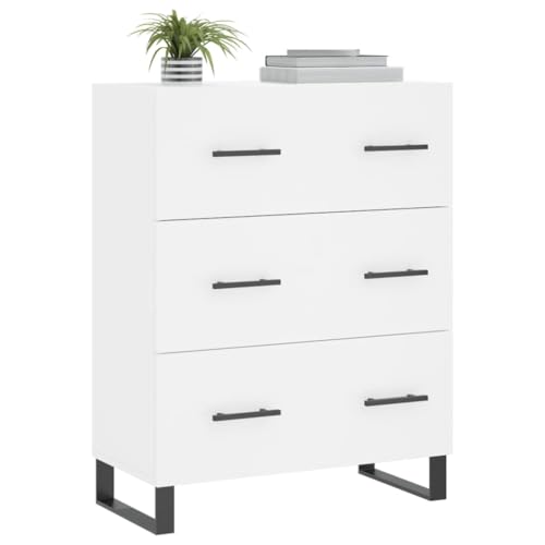 Aparador blanco de madera duradero con cajones de almacenamiento 4