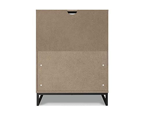 Signature Design By Ashley Neilsville Four Chest, 4 Drawer, Butcher Block Gray #TOP6