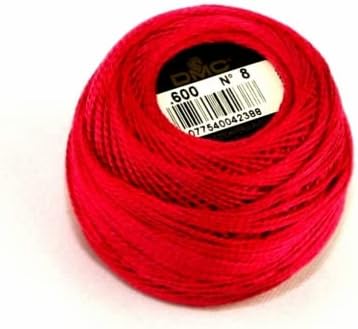 DMC Hilo de algodón Perle Tamaño 8 600 - por bola de 0.35 oz