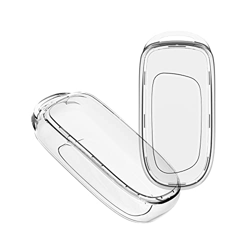 Image of Keyzone TPU Key Cover Combo Compatible for Jeep Compass, Trailhawk smart Key (Clear TPU + Gold TPU)