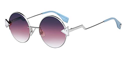 Fendi FF0243S-TJV-51 FENDI Sonnenbrille FF0243S-TJV-51 Rund Sonnenbrille 55, Silber