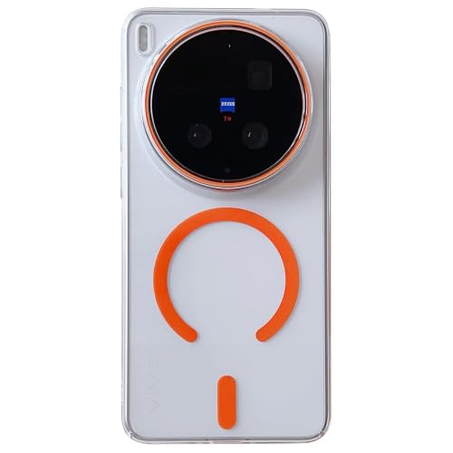 Image of Protective Case for Vivo X300 Ultra 5G Crystal Clear Shockproof PC+ TPU Magnetic Case. (Orange)