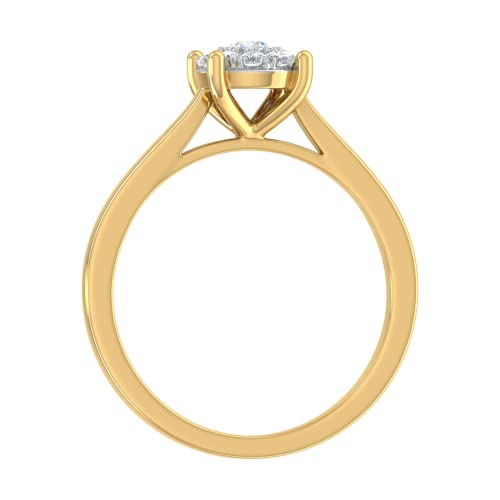 1/5 Carat Prong Set Diamond Engagement Ring in 10K Solid Gold2