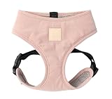FuzzYard Life Cotton Adjustable Dog Harness, Solid Colors (Soft Blush, Medium)
