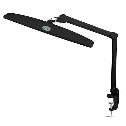 Neatfi Elite HD XL Task Lamp, 3 Adjustable Light Modes, 22 Inches Wide, 2260 Lumens, 84PCS SMD LED, Super Bright Desk Light, Non-Polar Dimming (CCT with Clamp, Black)