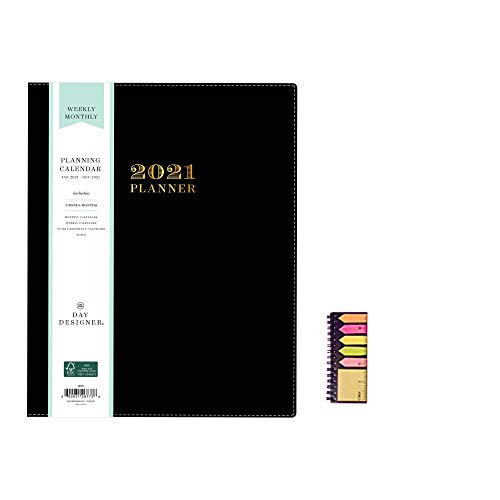 Blue Sky January 2021-December 2021 Weekly/Monthly Faux Leather Planner, Size 8