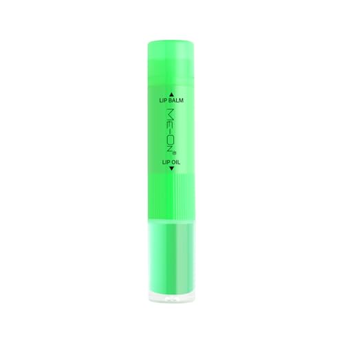 Image of ME-ON Juicy Lips Duo | pH Lip Balm + Lip Oil Combo | Hydrating & Nourishing | Non-Sticky Gloss | For Dry & Chapped Lips | Soft, Glossy Finish | Travel-Friendly Lip Care (6.1 gm, Green Apple)