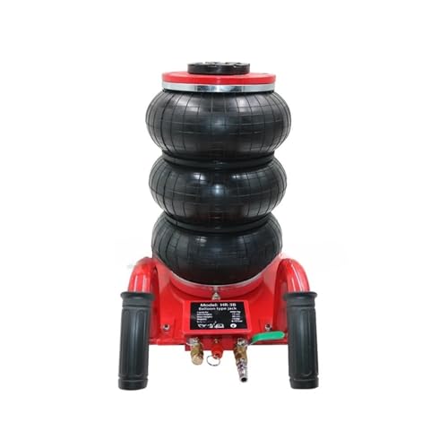 DUOCAI Cric Pneumatico HR-3B Cric Pneumatico da 3 tonnellate, cric Pneumatico a Tripla Borsa, Attrezzatura di Sollevamento Manuale, Officina di Riparazione 15CM-40CM(A)