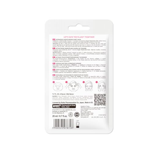 Hada Labo Tokyo - Super Hyaluronic Acid Moisturising Facial Sheet Masks, For Age 18-39 (Pack of 10), White - Image 2
