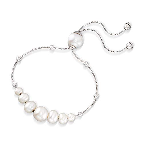 Ross-Simons 4-9.5mm Cultured Pearl Bolo Bracelet in Sterling Silver3