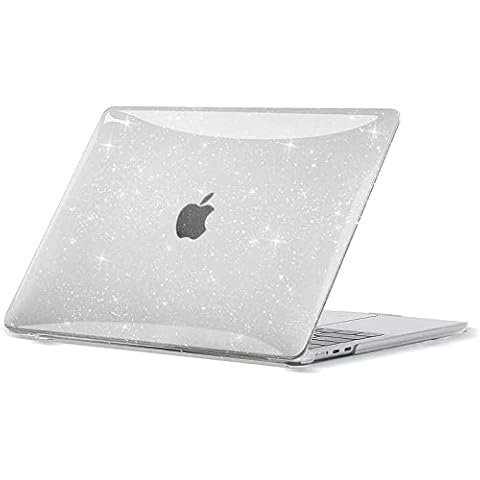 BlueSwan Compatible for 2022-2024 MacBook Air 13 inch Case M3 M2 A3113 A2681, for 13.6" Sparkly Hard Shell Case&Keyboard Cover&Storage Bag&Polishing Cleaning Cloth, Glitter Clear Cover
