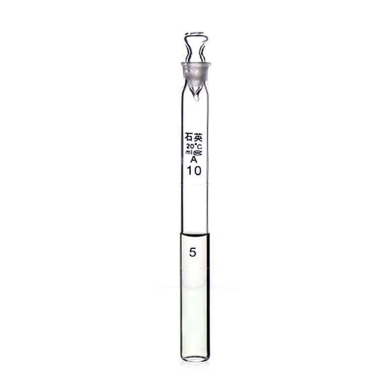 Tube à essai en quartz 10 ml avec bouchon étanche pour laboratoire