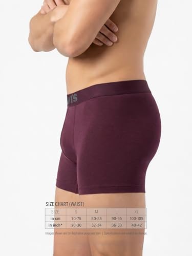 Image of Levi's 018 Classic Trunk for Men | Cotton Stretch Fabric | Men's Trunk Underwear | Anti-Roll Waistband | Supportive Gusset | No Ride-Up Mid Length Fit | Tagless & Zero Irritation Comfort | Pack of 1