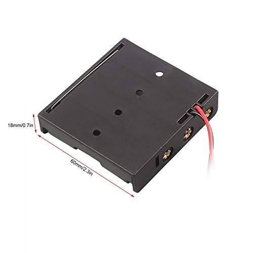 Professionele Plastic Zwarte Batterij Opbergdoos Slot Houder Case voor 4 Packs Standaard AA 2A Batterijen Stack Zwart - Afbeelding 5