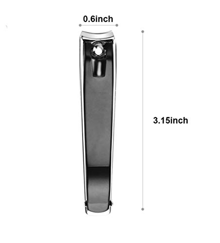 Iceyli TB0005 Large Nail Clippers Set,2 Pcs Premium Stainless Steel Fingernail & Toenail Clippers Curved Blade thumb #2