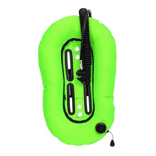 QSTDGVPW Diving Snorkeling Donut Wing Single Tank,Scuba BCD Set,Diver Gear,for Freediving, Green