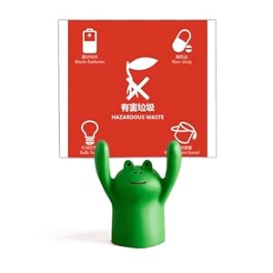 Afval Batterijen Schadelijk Afval Scheiding Memo Houder Cartoon Dier Kikker Stand Decoratie