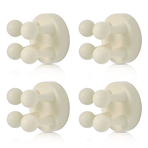 4 pcs Silicone Toothbrush Holder Multi-Function Hook Waterproof self Adhesive Single Toothbrush Hook...