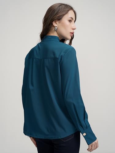 Image of Tokyo Talkies Women's Cuffed Sleeves Regular Top | Full Sleeves | Casual & Stylish | Perfect for Everyday Wear | Tops for Woman | Women Tops | Stylish Top