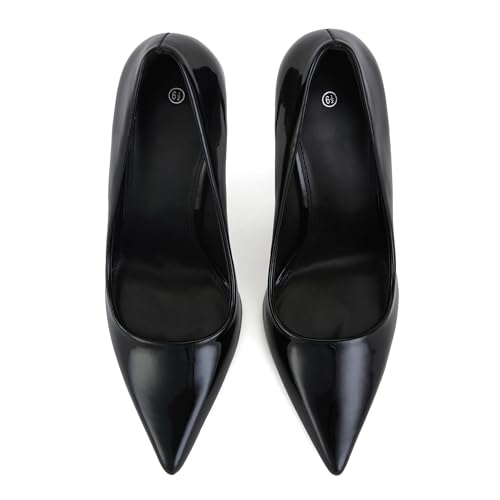 Women's Low Kitten Heels 2.6 Inch Closed Pointed Toe Heels Shoes Slip On Classic Office Dress Pumps4