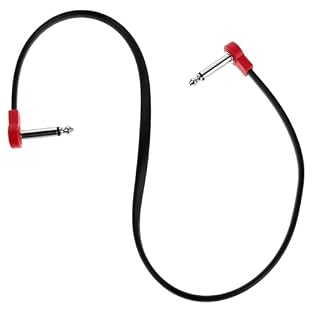 Nice audio transmission: featuring advanced shielding, the guitar effects patch cable reduces noise, for nice audio quality for your electric guitar, bass, or effects pedals during play and recording,guitar patch cables,keyboard connector patch cord ...