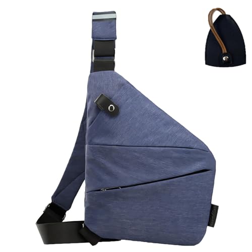 Anti Theft Travel Bag Crossbody,Plus Size Crossbody Bag Extra Long Strap,Multifunctional Large Capacity (blue,Left shoulder)