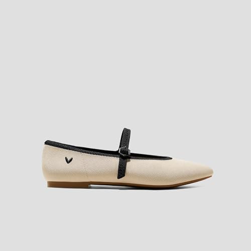 Image of VIVAIA Nelly Women's Mary Jane Flats Comfortable Almond Toe Ballet Flat Shoe Lightweight Soft Versatility Dress Shoes