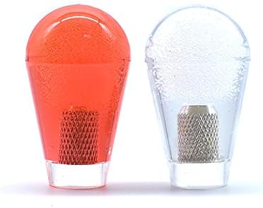 Arcity 2 Pcs Arcade Joystick Oval Bat Top Topper Knob Ball Top Red and White Transparent Clear Handle Knob American Type Style for Zippy SANWA SEIMITSU Arcade1up Machine Console Cabinet New