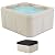 Lifesmart Bermuda LS100 4 Person Plug and Play Hot Tub and Outdoor Spa with 13 Jets, Black Cover, Digital Control Panel & Powerful 1.0HP Pump, Beige