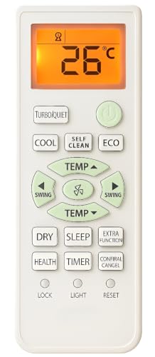Image of K2 Haier AC Remote - Compatible with Haier Twin /Dual Inverter Split AC 1.5 Ton | LCD Display with Backlight | Free Batteries | 5 Years Warranty | Exact Match Required