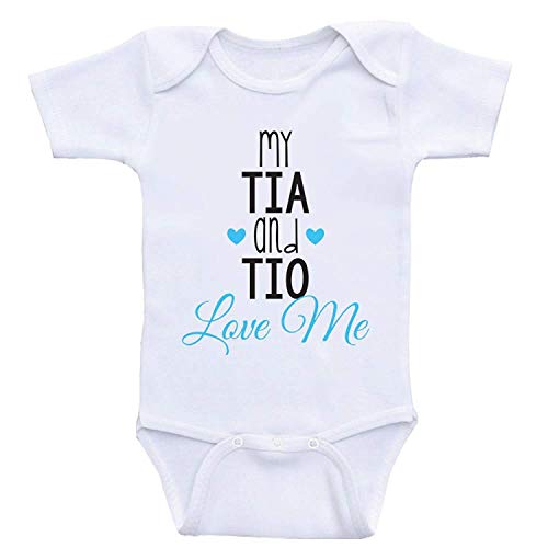 My Tia and TIO Love Me Boutique Baby Bodysuit Onesie Unisex Short Sleeve White