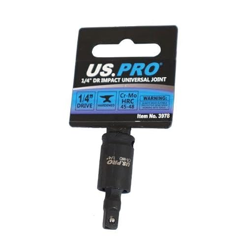 US PRO Tools 1/4"" Drive Universal Impact Socket Joint wobble swivel extension