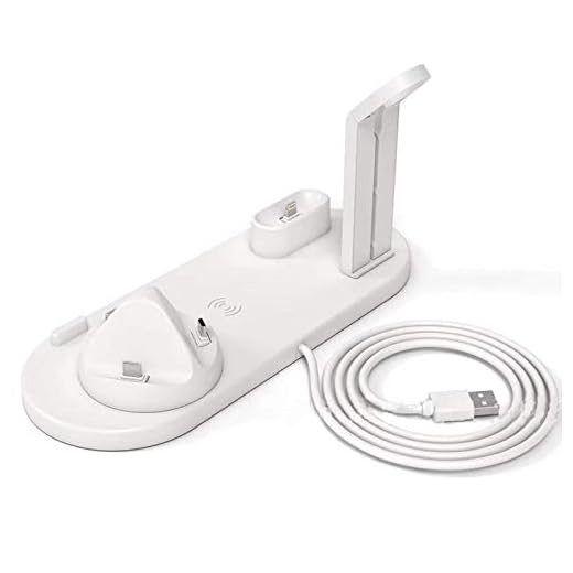 LIJIANZ Preferred products - QI Trådlös laddare 4 i 1 Apple Watch, 360 ° Rotation Snabb trådlös laddning, för iPhone XS/Max/XR/X / 8/8Plus, Galaxy Note, AirPods All Qi-aktiverad telefon, svart