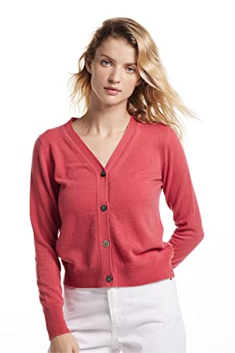 Image of EURKEA Women's V Neck 100% Cashmere Cardigan Sweater, Pullover Winter Top for Women, Gifts Ready