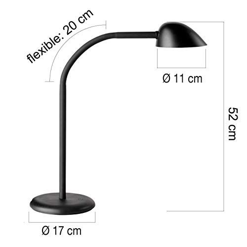 Unilux Easy LED Schreibtischleuchte, mit USB Ladefunktion, schwarz – Bild 3