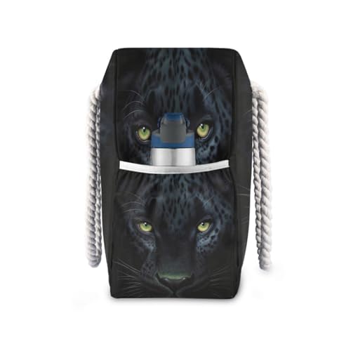 Black Dark Panther Beach Bag & Travel Tote Bag Large Sandproof Wet Pouch for Gym Travel3