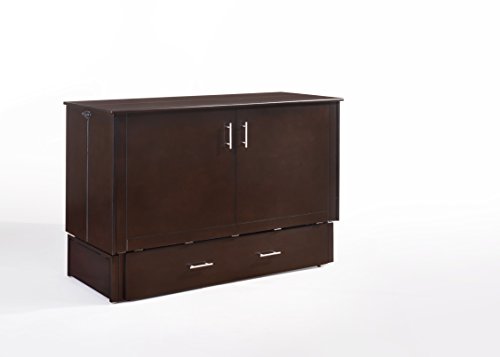 Night & Day Furniture Murphy Sagebrush Cabinet Bed in Chocolate Folding, Queen