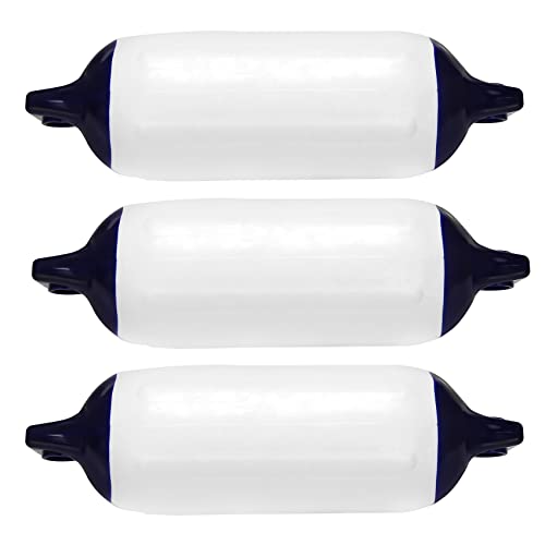 Ksrnsne Pare-Battage Gonflable SéRie 3 PièCes PVC, Utilisé pour Bateaux, Voiliers, Cuddy, Etc. (4,5X16 Pouces)