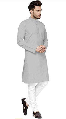 Image of Men's Solid Plain Traditional Kurta Pajama Set for Men (Kurta and Pajama)