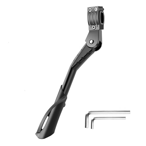 Qcdou Pata de Cabra para Bicicleta de 24 a 29 pulgadas, Soporte Altura Ajustable de Aleación de Aluminio, con Pie de Goma Antideslizante, para bicicleta de Bicicleta de Carretera, BMX, MTB