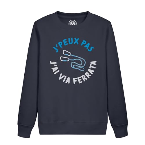 Sweatshirt enfant j'ai via ferrata anti frottement pour sport