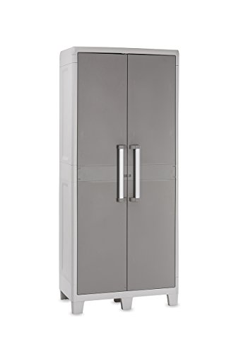 TOOMAX 080E Armoire avec Étagères Urban XL, Gris Clair/Gris Tourterelle, 78 x 49 x 182 cm