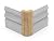 3/4" x 2 1/4" x 6" Oak Outside Radius Corner Base Block Bullnose - Fits 3/4" Radius, Trim Molding (10)