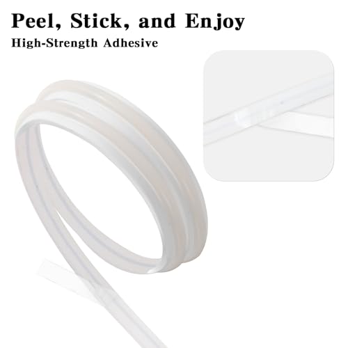 Image of COB LED Strips Light Cuttable Flexible 240 LEDs /m with Adhesive 1M 110V 120V 3.28 Feet LED Strip Rope Lighting with Plug for Bedroom Kitchen Cabinets (Warm White, 3.28ft)