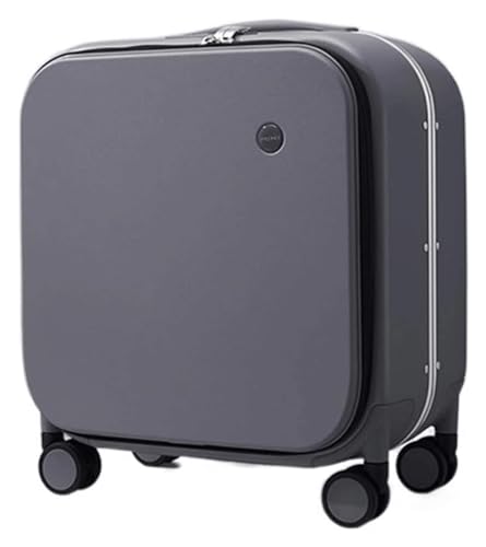 QWAXTRIW Suitcase Carry On Lugage Step In Cocks for Business Travel Portable Lugage Adjustable Lever Cases with Wheels Durable (Gris, 20 Inch)