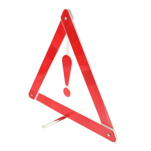 PENIKOKO Panneau Triangulaire De Signalisation D’urgence Pliable Réfléchissant Jaune, Panneau De Sécurité Routière Portable, Avertissement Panne Voiture, Équipement Essentiel Automobile