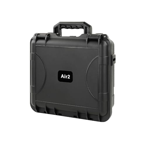 Liyirui Waterproof Hard Carrying Case for DJI Air 2/2S Drone and Accessories, Waterproof, Shockproof, All-round protection(Case Only, Not Include Drones and Accessories) - Black